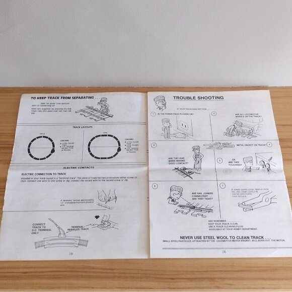 Vintage AHM Train Set Easy Assembly & Operating Instruction Manual - Picture 3 of 3